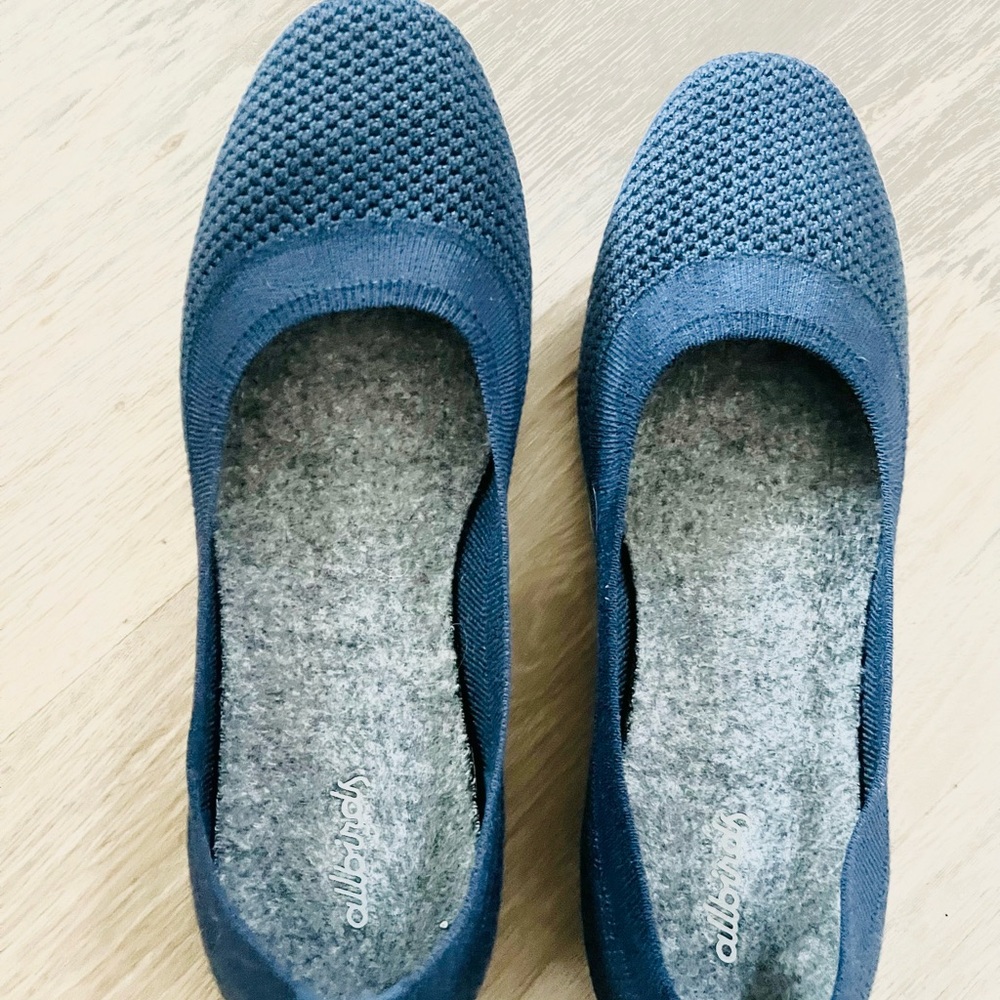Allbirds Women's Navy Dark Blue Tree Breezer Flats 8.5